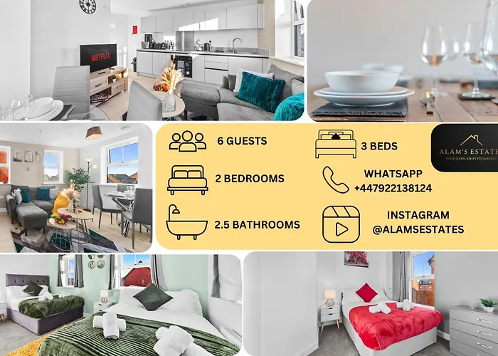 Spacious 2-bed House, Free Parking, Fast Wi-fi, Netflix, Contractors Welcome Semesterbostad